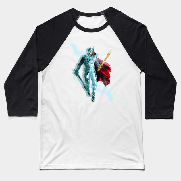 Thor Lightning Armor Baseball T-Shirt by kodyart101